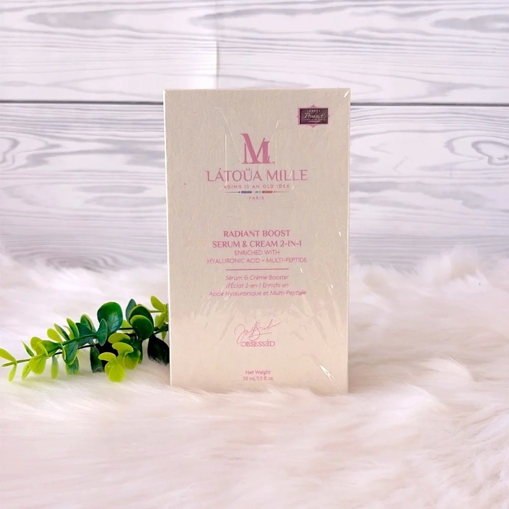 Latoua Mille Radiant Boost Serum &‎ Cream W/ Hyaluronic Acid Multi Peptide